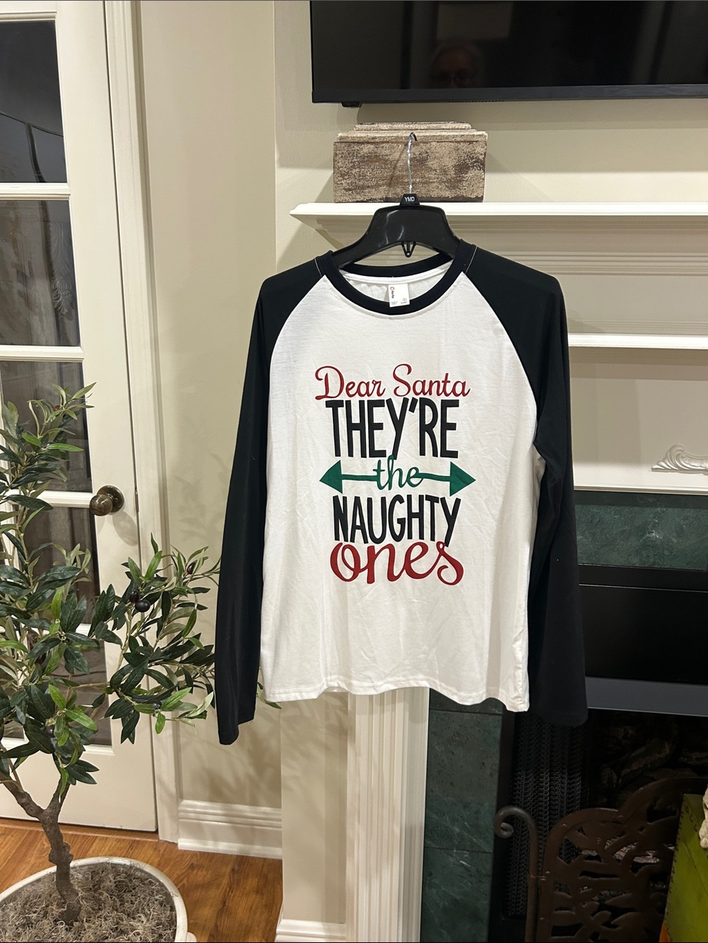 PatPat White Tee with Black Trim